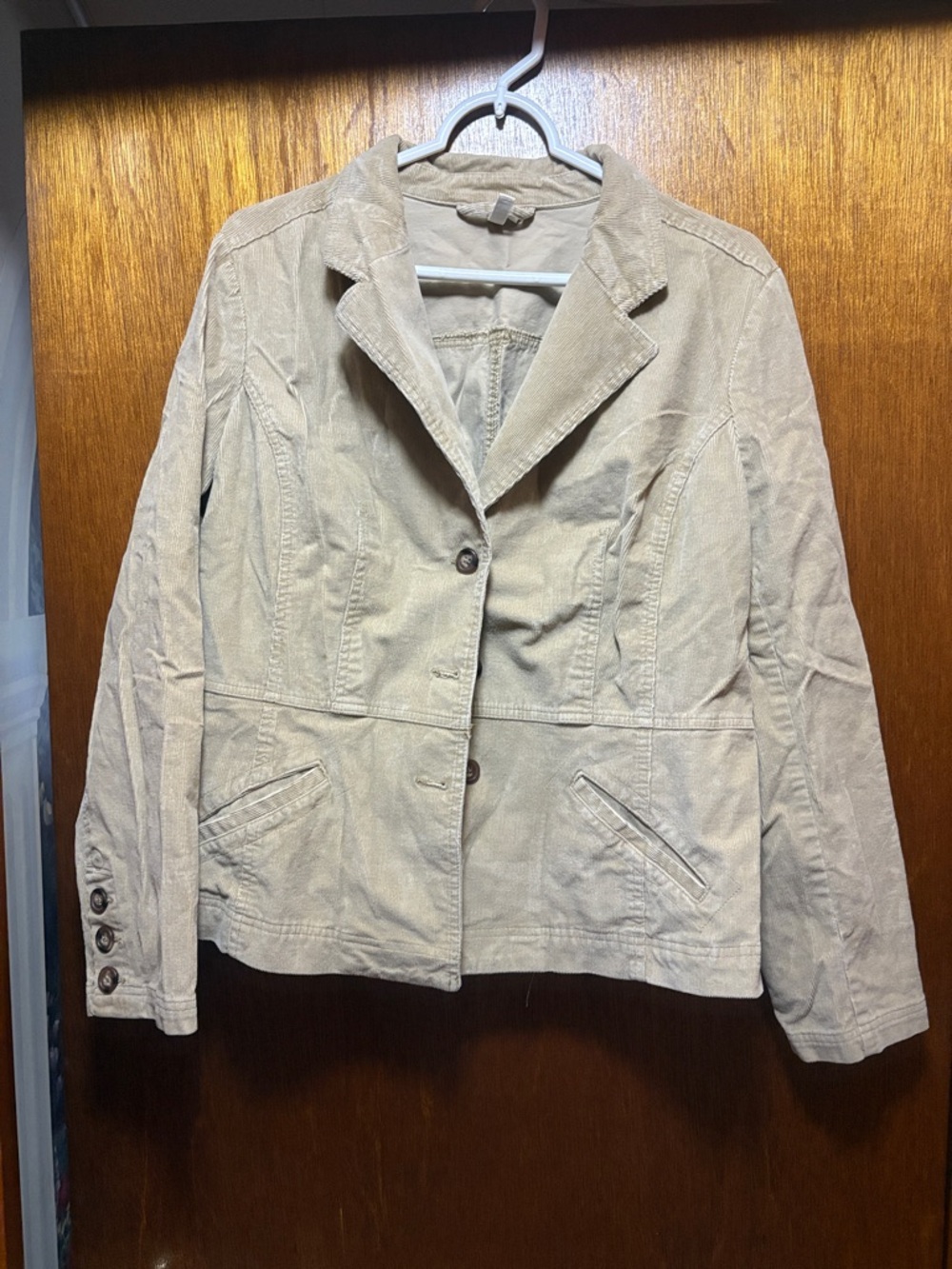 St. John's Bay Women's Beige Corduroy Blazer